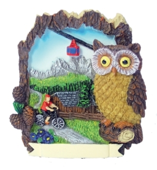 Magnet Sommer Eule Fahrrad